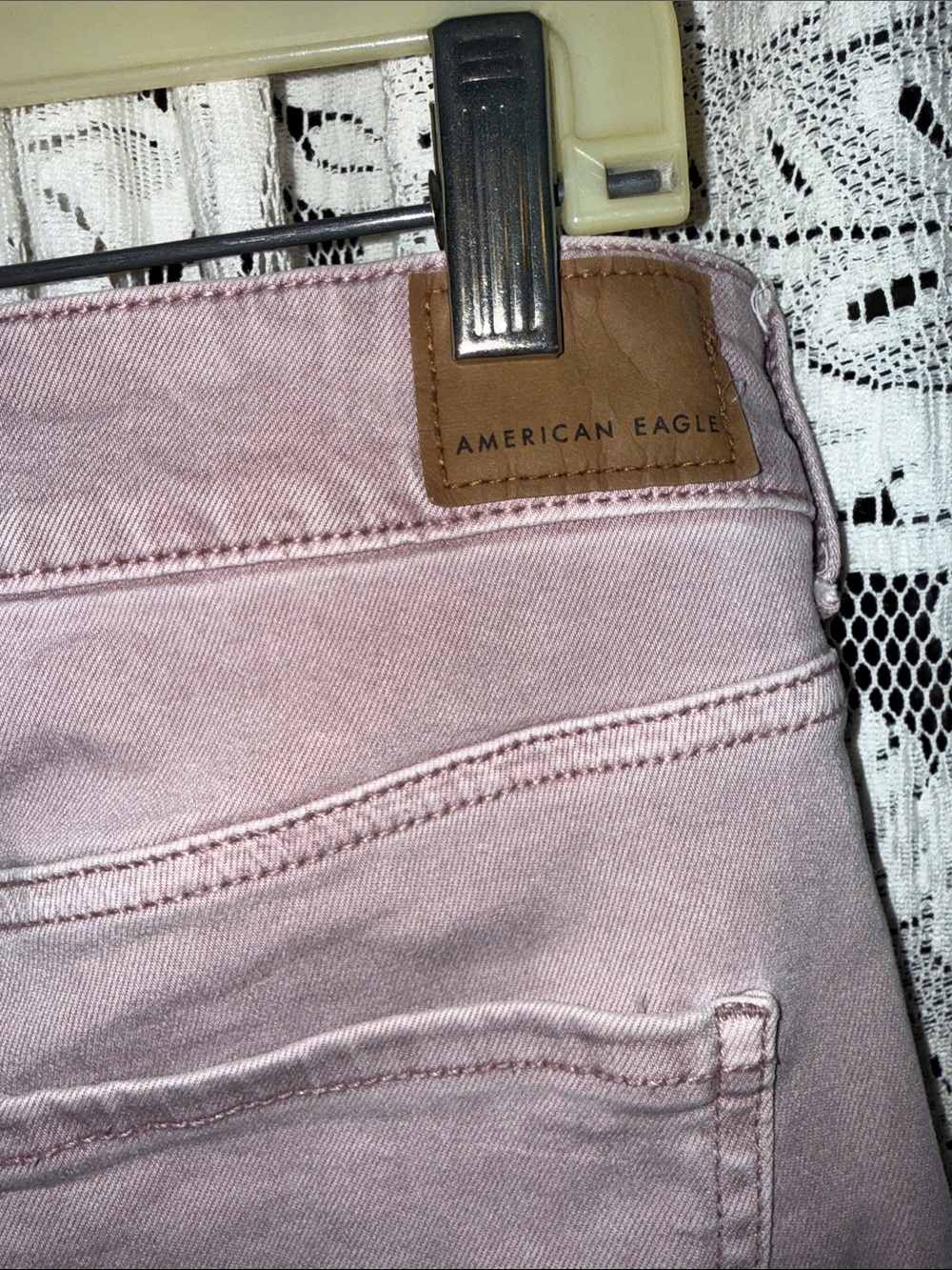 American Eagle Outfitters Mauve Wide Leg Jeans - Picture 6 of 9